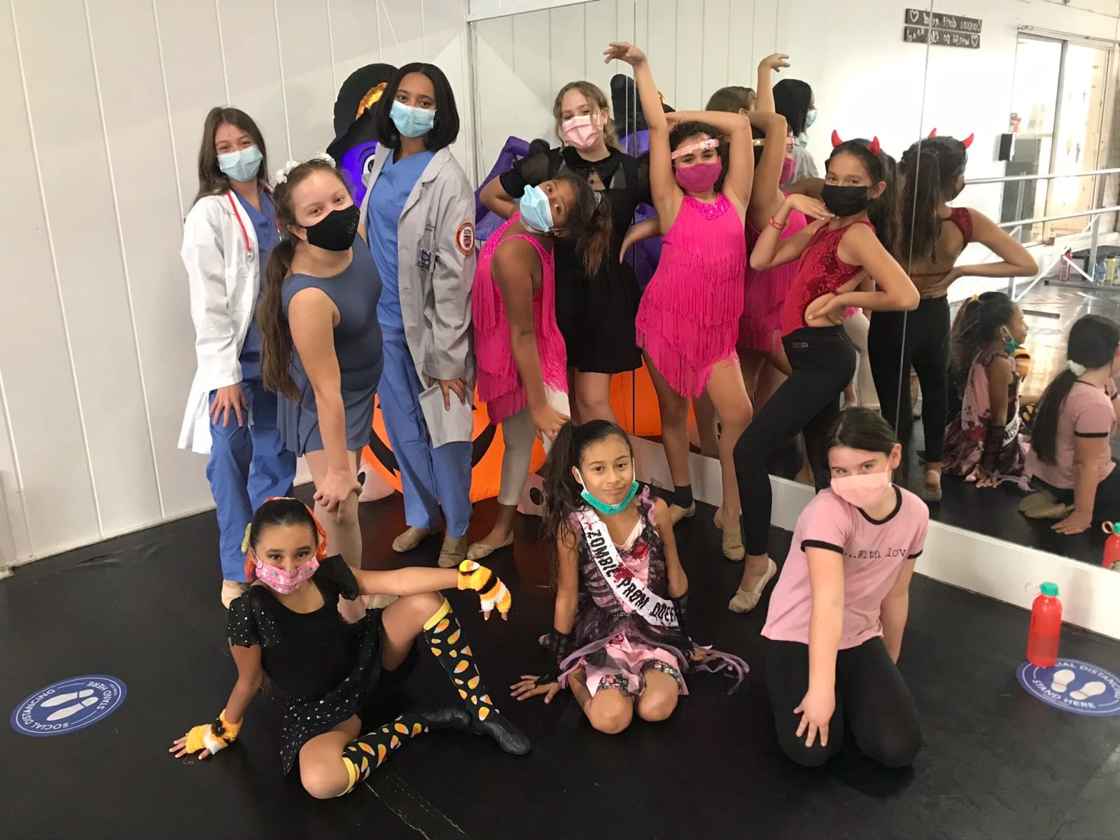 Our dancers in costume backstage together before a performance.